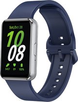 Strap-it Smartwatch siliconen bandje met gesp - geschikt voor Samsung Galaxy Fit 3 (donkerblauw)