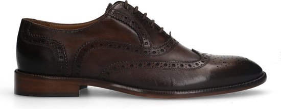 Manfield - Homme - Chaussures de course en cuir marron - Taille 45