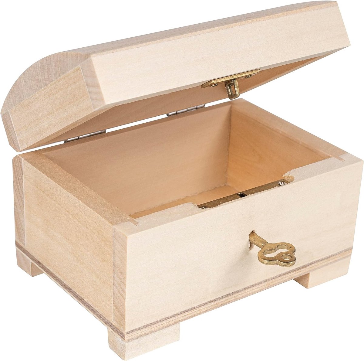 duoyif 2Pcs Coffre à Trésor en Boi Non Fini, Boîte En Bois Hexagonale, Mini Boîte à Bijoux Bricolage, Boite De Rangement En Bois Avec Couvercle, Coffrets Cadeaux Pour Anniversaires Mariages, 13x13x7cm