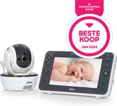 Alecto Babyfoon - Babyphone avec caméra et écran couleur 5", blanc/anthracite