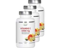 Nutrivian | Vitamine C 1000mg + Bioflavonoïden | 100 Tabletten | 3 stuks | 3 x 100 tabletten