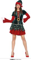 Guirma - Kerst & Oud & Nieuw Kostuum - Luxe Hoofd Elf - Vrouw - Rood, Groen - Maat 42-44 - Kerst - Verkleedkleding