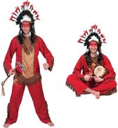 "Rood indianen kostuum voor mannen  - Verkleedkleding - M/L"
