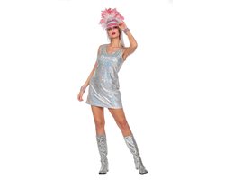 Zilveren Bling Bling Jurk Vrouw