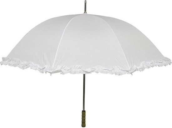 Foto: Paraplu wit bruiloft 98x120cm 