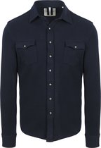Profuomo - Overshirt French Terry Navy - Heren - Maat XL - Modern-fit