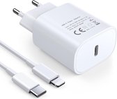 20W USB C Power Adapter + USB C naar 8-PIN Kabel - 1 Meter - Geschikt voor iPhone Oplader - Voor iP12,13,14,Pro,Max,Mini,Plus