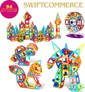 MagicalMagnet - Blocs de construction magnétiques - speelgoed magnétiques pour enfants - Cadeau Sinterklaas - Blocs de construction magnétiques - 84 pièces