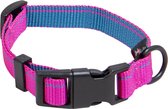 Jack and Vanilla Honden klikhalsband - Roze Hondenhalsband - Halsband kleine hond - Puppy halsband - Stripe - M - 24 t/m 35 cm