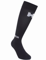 STOX Energy Socks, Sportsokken voor heren, compressieklasse 23-32 mmHg, compressiesokken, volledige voetbedvoering, voorkomen blessures en spierpijn, gevoerde hiel, kousen, kniehoge sok, zwart