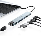 Blitzwolf BW-NEW-TH5 USB hub 10 IN 1: 1X HDMI, 4X USB-A 3.0, 1X RJ45, Power transmission 100W, SD card reader