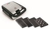 Tefal Snack Collection SW854D - Contactgrill - Tosti ijzer - Anti-aanbaklaag - 4 verschillende platen - RVS