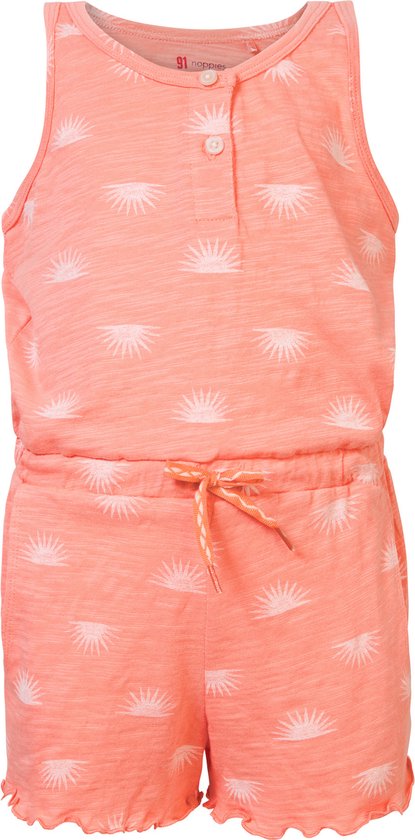 Noppies Girls Jumpsuit Eski sleeveless all over print Meisjes Jumpsuit - Coral Haze - Maat 116