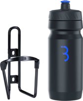 BBB Cycling FuelTank - Porte-bidon en aluminium avec bouteille d'eau - 550 ml - Zwart / Blauw - Vélo de route et VTT - BBC-03C