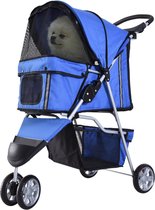 Hondenbuggy 3-wieler - Honden buggy - Hondentrolley - Hondenwagen - Huisdieren - wandelwagen inklapbaar - Blauw