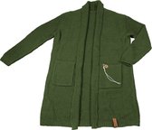 LOT83 Vest Noor - Gehaakt vest - Vest dames - Cardigan - Army Green - 1 Size fits all