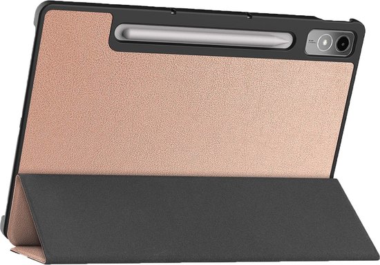 Étui adapté pour Lenovo Tab P12, étui pour tablette à trois volets avec découpe, adapté pour Lenovo Pen avec protecteur d'écran - Étui adapté pour Lenovo Tab P12, étui à Hardcover, Bookcase - Or rose