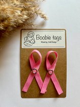 Julé Design Boobie tags / borstvoedingslintje roze