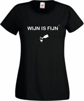 Tshirt | Wijn is Fijn | Feestkleding | Carnaval | Drank | Vrijgezellenfeest | Zomer | Feesttent | Tentfeest | Cadeau voor haar | Feest | Print