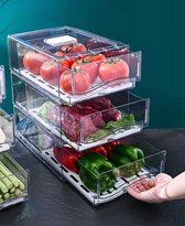 SM-Commerce Keuken Opbergdoos - Lade Type - Vers Bewaardoos - Groente - Fruit - Eieren - Vlees - Transparant