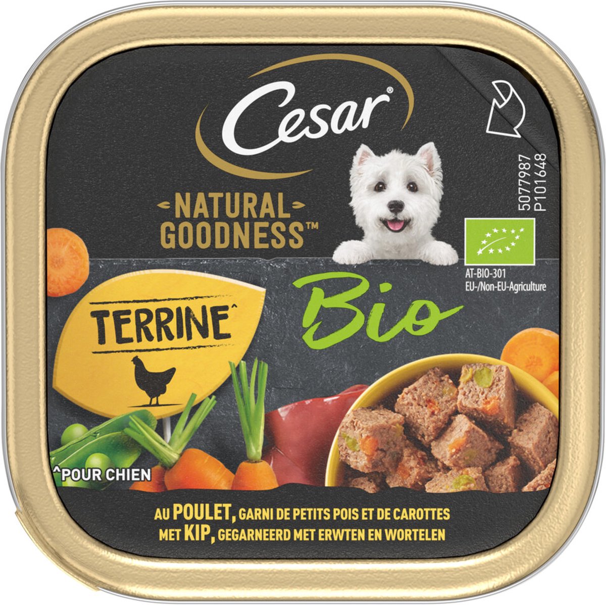 Cesar Cesar Natural Goodness Alu Paté Kip Bio - 16 x 100 gr - Voordeelverpakking