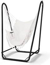 Hangstoel met Standaard - 158KG - Zwart - Katoen - Eistoel - Hangmat Stoel
