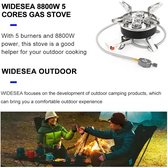 Widesea Camping Toerist Brander 8800W Gas Kookgerei Draagbare Oven Picknickbarbecue Toerisme Benodigdheden Buiten Recreatie