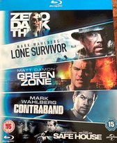 Blu-ray movie box: Zero Dark Thirty-Lone Survivor-Green Zone- Contraband-Safe House