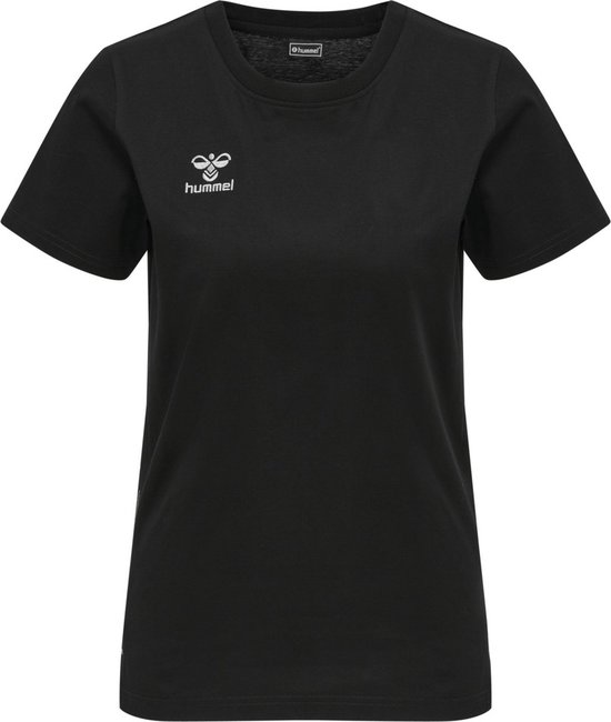 Hummel Move Grid Cotton T-Shirt Dames - sportshirts - zwart - Vrouwen