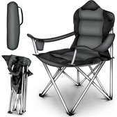 Chaise de Camping Pliable - Chaises de camping - Chaise Pliante Camping ou Plage - Chaise de Pique-Nique - Chaise de pêche - Grijs