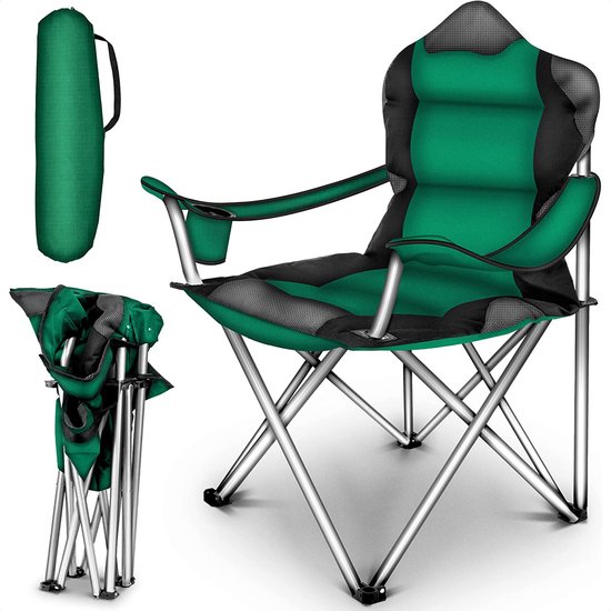 OVLRIJP Campingstoel, opvouwbaar, campingstoel, vouwstoel, camping met handvat, inklapbare campingstoelen, licht, klein, met armleuning van hout, perfect voor vissen, picknick en wandelen (beige