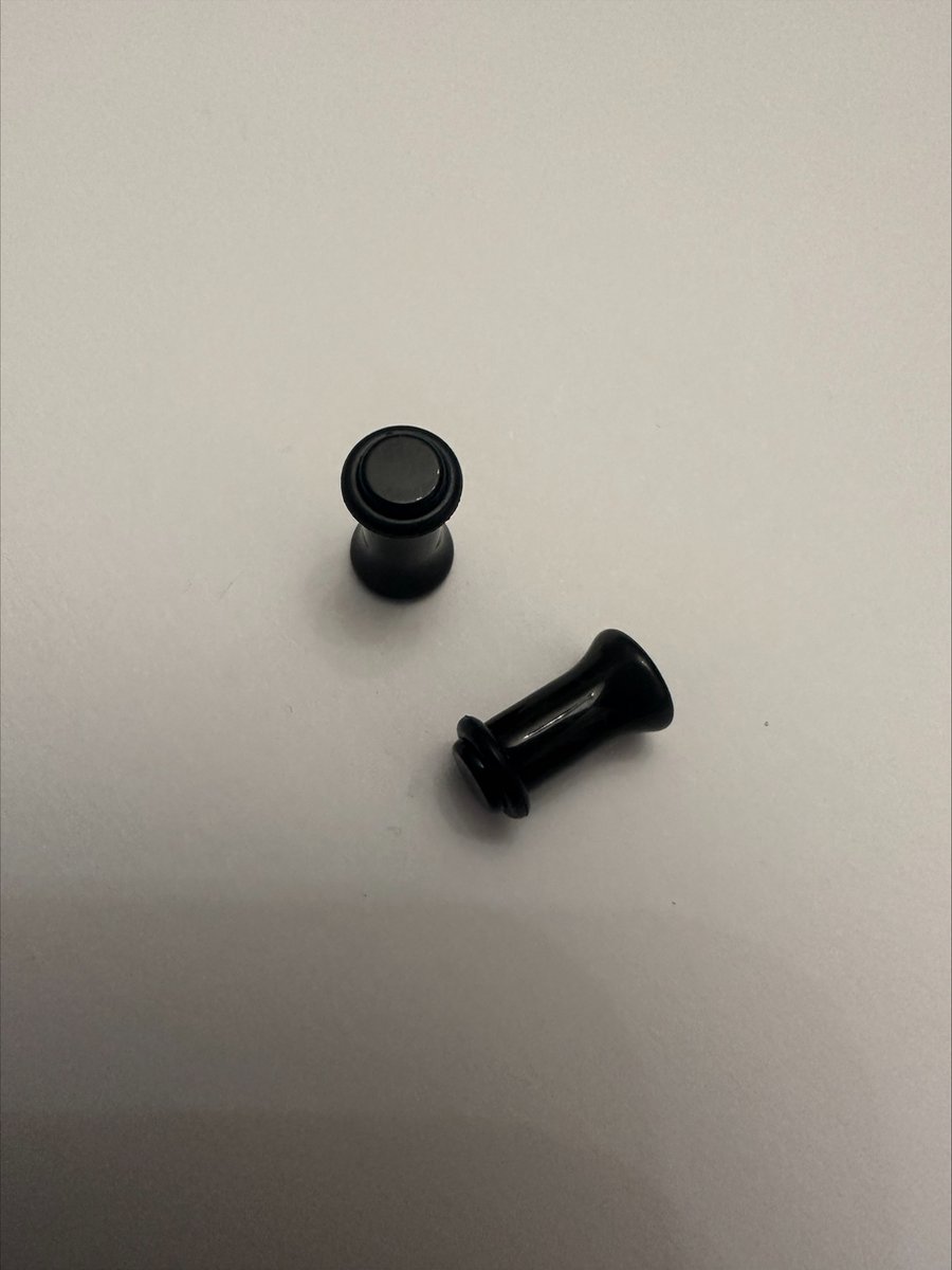 Piercing ear plug hoornvormig 2G 6.5 mm