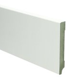 Overschilderbaar  MDF Moderne plint 120x15 wit gegrond (12 m)