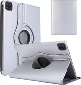 Draaibaar Hoesje 360 Rotating Multi stand Case - Geschikt voor: Apple iPad Pro 12.9 inch (2020) - Apple iPad Pro 12.9 inch (2021) - Apple iPad Pro 12.9 inch 2022 - Zilver