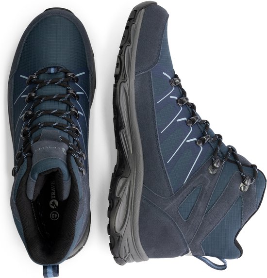Travelin' Bogense - Chaussures de randonnée mi-hautes pour homme - Imperméables et respirantes - Blauw - Taille 42