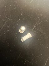 Piercing plug hoornvormig wit 6G 4.1 mm
