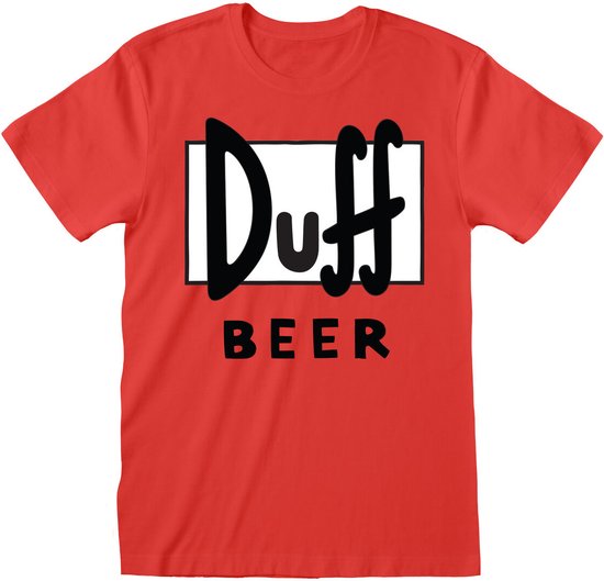 Uniseks T-Shirt met Korte Mouwen The Simpsons Duff - M