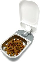Closer Pets C100 automatische voerbak voor één maaltijd met roestvrijstalen bakinzetstukken - met timer - nat- of droogvoer - voor katten en kleine honden