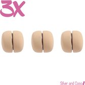 SilverAndCoco® - Hijab Magneten | Magneet voor Hoofddoek - Nude / Beige (3 stuks) + opberg tasje
