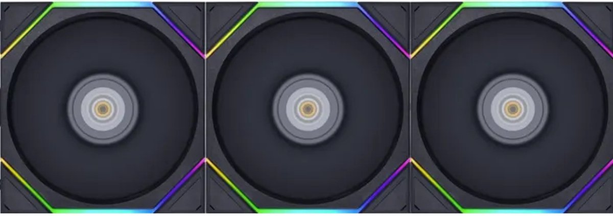 Lian Li UNI FAN TL 120 RGB Black - Ventilatorhuis - 3-pack - 120mm - 90.1 CFM - 200 - 2600 RPM - 33 dBA - FDB - 4-pin PMW - incl. controller - zwart