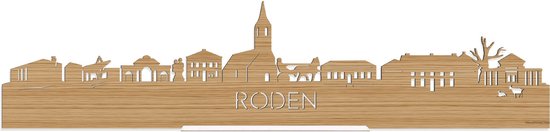 Standing Skyline Roden Bamboe hout - 40 cm - Woon decoratie om neer te zetten en om op te hangen - Meer steden beschikbaar - Cadeau voor hem - Cadeau voor haar - Jubileum - Verjaardag - Housewarming - Aandenken aan stad - WoodWideCities