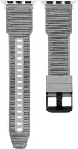 Hybride nylon-siliconen bandje - geschikt voor Apple Watch Series 1/2/3/4/5/6/7/8/9/SE met case size 38 mm / 40 mm / 41 mm - grijs