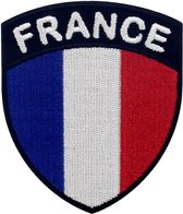 EmbTao Frankrijk schild vlag geborduurd patch om op te strijken/naaien