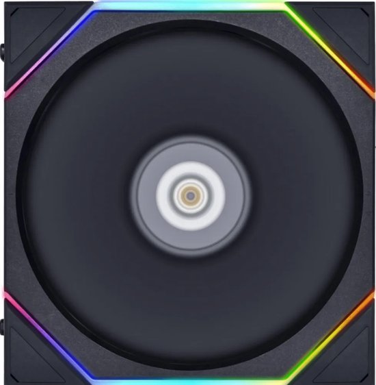 Lian Li UNI FAN TL 140 Reverse Black - Ventilatorhuis - 120mm - 101.6 CFM - 200 - 1800 RPM - 31 dBA - FDB - 4-pin PMW - L-Connect 3 - zwart