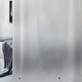 Douchegordijn met gewichtmagneten aan de onderkant, semi-transparant, matglasachtig, EVA, waterdicht, gordijn voor douche en bad, 0,15 mm [183 x 183 cm], zachte badgordijnen met 12
