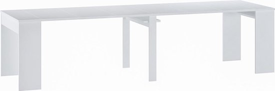 Verlengbare consoletafel 12 plaatsen - 6 verlengstukken - Wit - ONEGA L 302 cm x H 75 cm x D 90 cm