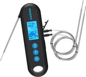 Vleesthermometer - Monitoren Via Bluetooth - LCD Scherm - 5 Gaarheid Keuzes - 3 Sensoren - Magnetische achterkant - Zwart