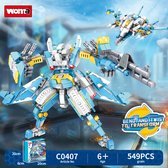 Woma Sky Conqueror - Transformer Robot - Bouwpakket - Bouwblokken - Bouwset - 3D puzzel - Mini blokjes - Compatibel met Lego bouwstenen - 549 Stuks