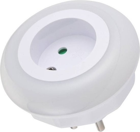 Grundig LED Nachtlamp met lichtsensor - 6x - 230v - kinderkamer - met extra stopcontact - energiebesparend van Merkloos — afbeelding 4