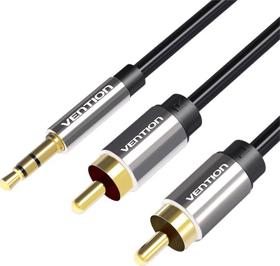 Vention 3.5mm Male Aux Jack naar 2 RCA Male Audio Kabel 5 meter - Vention